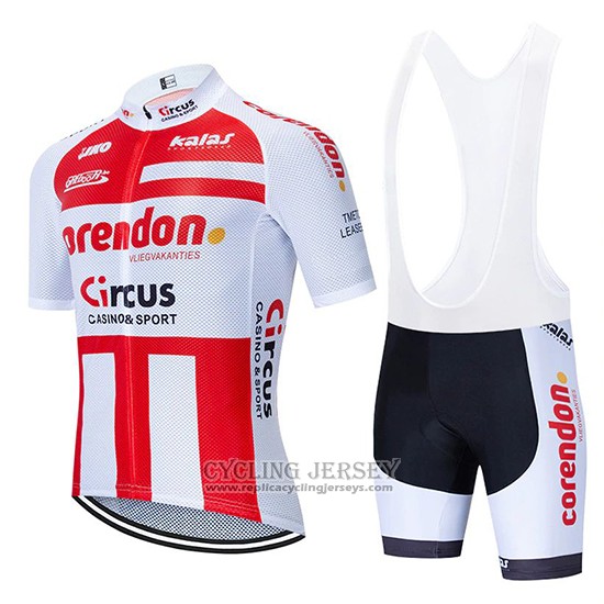 2019 Cycling Jersey Corendon Circo Red White Short Sleeve And Bib Short